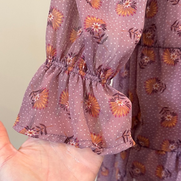 Inspired Hearts Purple Floral Dress Size Small - Picture 5 of 12